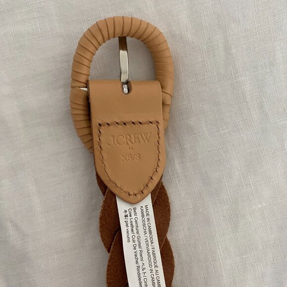 J.Crew Factory Braided leather belt size XS/S - Picture 3 of 10